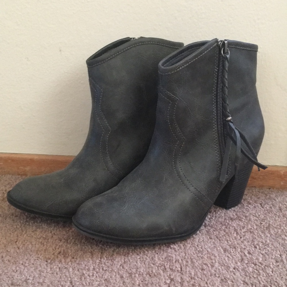American Rag Gray Cowboy Ankle Boots